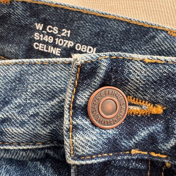 Celine Denim Midi Skirt, size 28. Fits like 27/28 - Picture 7 of 12